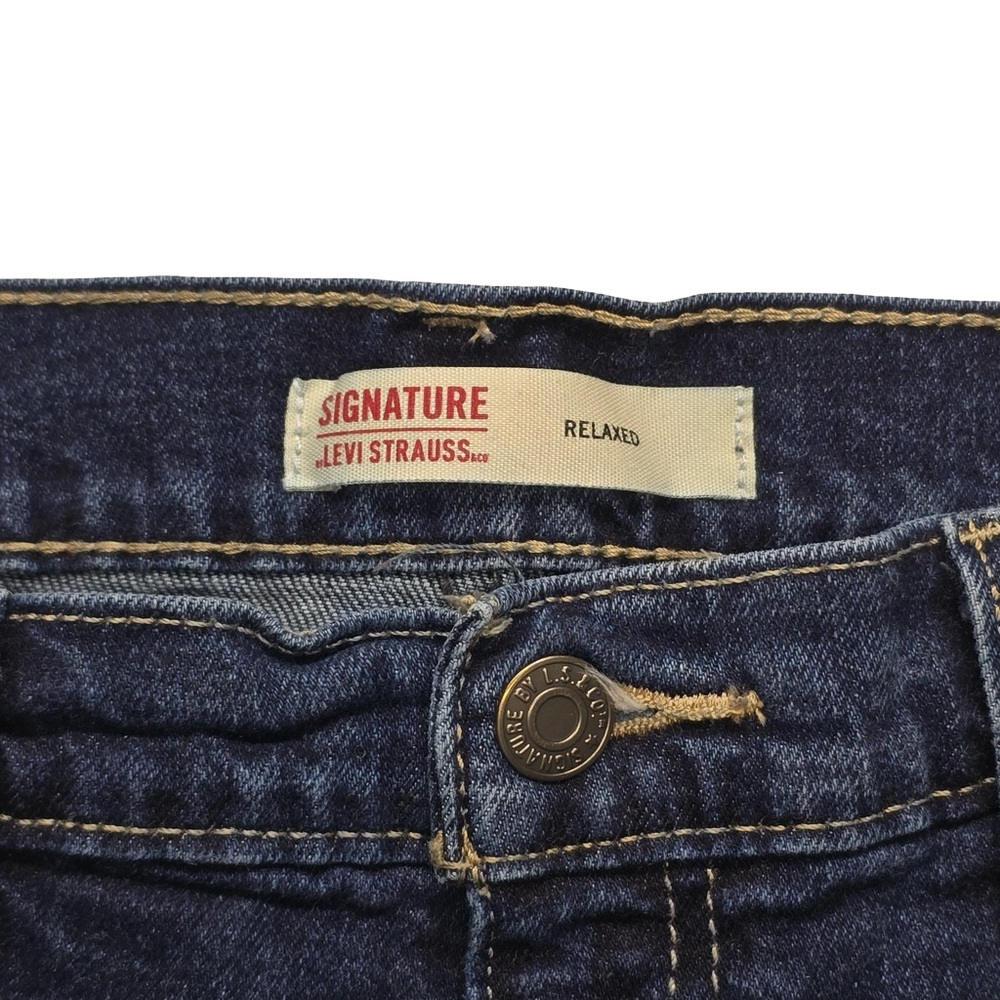 Levi’s Signature Relaxed Fit Stretch Jeans Dark Wash Men’s W34 L30 - Picture 3 of 8
